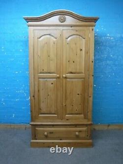 Chunky / Solid Wood / Large / 2door 1dovetailed Drawer Wardrobe -visit Warehouse