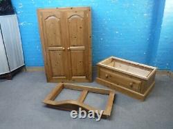 Chunky / Solid Wood / Large / 2door 1dovetailed Drawer Wardrobe -visit Warehouse