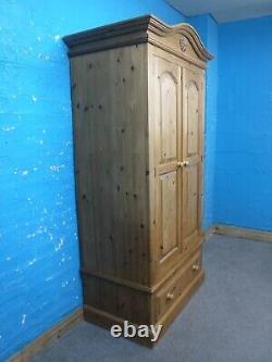 Chunky / Solid Wood / Large / 2door 1dovetailed Drawer Wardrobe -visit Warehouse