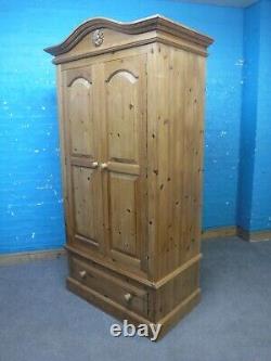 Chunky / Solid Wood / Large / 2door 1dovetailed Drawer Wardrobe -visit Warehouse