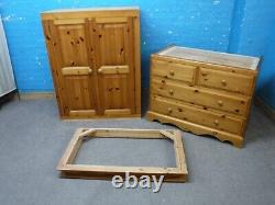 Chunky / Solid Wood / Large / 2door 4dovetailed Drawer Wardrobe -visit Warehouse