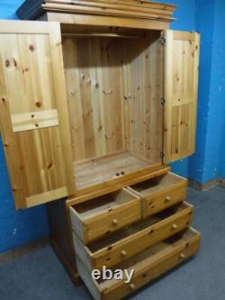 Chunky / Solid Wood / Large / 2door 4dovetailed Drawer Wardrobe -visit Warehouse