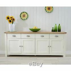 Colman Cream Painted Furniture Extra Large Four Door Four Drawer Sideboard