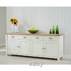 Colman Cream Painted Furniture Extra Large Four Door Four Drawer Sideboard