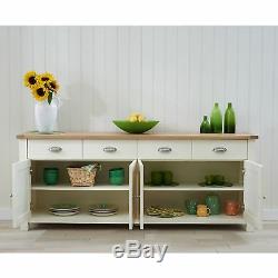 Colman Cream Painted Furniture Extra Large Four Door Four Drawer Sideboard