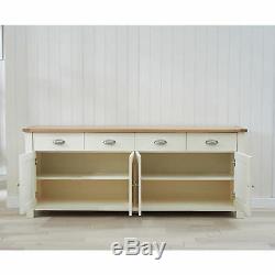 Colman Cream Painted Furniture Extra Large Four Door Four Drawer Sideboard