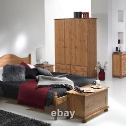 Copenhagen 3 Door 4 Drawer Wardrobe In Pine Large Wooden Bedroom Wardrobes Wood