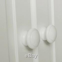 Copenhagen Wide 3 Door 4 Drawer Wardrobe White Large Wardrobe Bedroom Cupboard