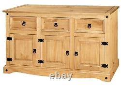 Corona 3 Door 3 Drawer Large Sideboard Mexican Pine