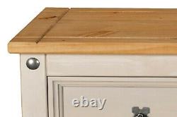 Corona Grey 3 Door 3 Drawer Large Sideboard Mexican Solid Pine