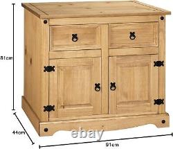 Corona Mexican Pine Large Sideboard 2 Drawers & 2 Doors