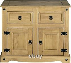 Corona Mexican Pine Large Sideboard Drawers & 2 Doors Pine Wood Rustic Desig