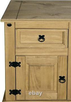 Corona Mexican Pine Large Sideboard Drawers & 2 Doors Pine Wood Rustic Desig