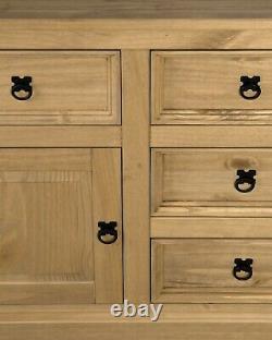 Corona Sideboard 2 Door 5 Drawer Large Mexican Solid Pine