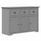 Corona Sideboard Large 3 Door Solid Pine Storage Cabinet Furniture Living Room