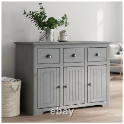 Corona Sideboard Large 3 Door Solid Pine Storage Cabinet Furniture Living Room