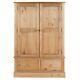 Cotswold Country Pine Bedroom Range Large 2 Door 2 Drawer Wide Wardrobe Cupboard