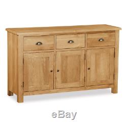 Cotswold Oak Large Sideboard 3 Door And 3 Drawer Rustic SIdeboard