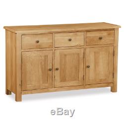 Cotswold Oak Large Sideboard 3 Door And 3 Drawer Rustic SIdeboard