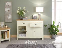 Cream and Oak 3 door 2 Drawer Large Sideboard Lancaster Range