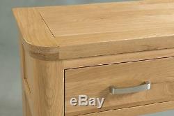 Crescent Large Sideboard With 2 Doors & 3 Drawers Solid Oak Fully Assembled