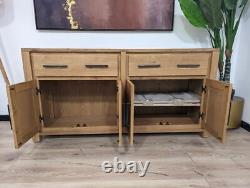 DFS Narelle Natural Oak Large 2 Drawer Sideboard RRP £799