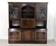 DISPLAY CABINET Large Wood Veneer Retro Glass Door Drawers Shelves FREE DELIVERY