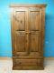 DOVETAILED CHUNKY LARGE SOLID WOOD 2DOOR 1DRAWER WARDROBE H195 W107cm- SEE SHOP