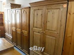 DOVETAILED CHUNKY LARGE SOLID WOOD 2DOOR 1DRAWER WARDROBE H197 W103cm- SEE SHOP