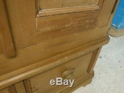 DOVETAILED CHUNKY LARGE SOLID WOOD 2DOOR 3DRAWER WARDROBE H196 W126cm SEE SHOP