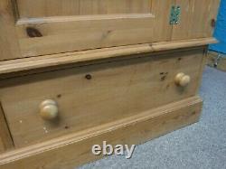 DOVETAILED LARGE CHUNKY SOLID WOOD 2DOOR 2DRAWER WARDROBE 201x144cm- SEE SHOP