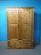 DOVETAILED LARGE CHUNKY SOLID WOOD 2DOOR 3DRAWER WARDROBE H195 W131cm- SEE SHOP