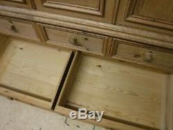 DOVETAILED LARGE CHUNKY SOLID WOOD 2DOOR 5DRAWER WARDROBE H214 W160cm -see shop