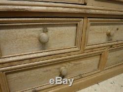 DOVETAILED LARGE CHUNKY SOLID WOOD 2DOOR 5DRAWER WARDROBE H214 W160cm -see shop