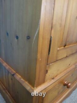 DOVETAILED LARGE CHUNKY WIDE SOLID WOOD 2DOOR 2DRAWER WARDROBE -see shop