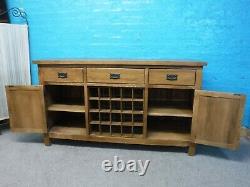 DOVETAILED LARGE RUSTIC SOLID OAK CHUKNY 2DOOR 3DRAWER SIDEBOARD 90x160 SEE SHOP