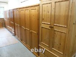 DOVETAILED LARGE SOLID OAK DOUBLE 2DOOR 2DRAWER WARDROBE H201 W110cm see shop