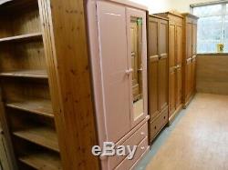 DOVETAILED LARGE SOLID WOOD 2DOOR 5DRAWER WARDROBE WITH LOCK & KEY see our shop
