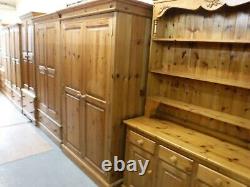 DOVETAILED LARGE / WIDE CHUNKY SOLID WOOD 2DOOR 4DRAWER WARDROBE- more listed