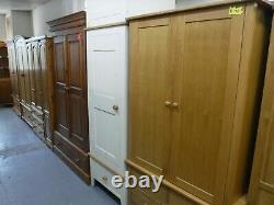 DOVETAILED LARGE WIDE SOLID WOOD 2DOOR 2DRAWER WARDROBE H205 W174cm see shop