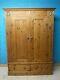 DOVETAILED WIDE LARGE SOLID WOOD 2DOOR 2DRAWER WARDROBE H199 W146cm- SEE SHOP