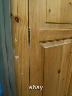 DOVETAILED WIDE LARGE SOLID WOOD 2DOOR 2DRAWER WARDROBE H220 W140cm- SEE SHOP