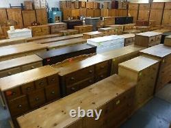 DOVETAILED WIDE LARGE SOLID WOOD 2DOOR 6DRAWER WARDROBE H208 W165 D59cm SEE SHOP