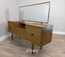 DRESSING TABLE 2 Shelves 1 Cupboard 1 Drawer Large Mirror Cabinet Mid Century