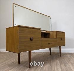 DRESSING TABLE 2 Shelves 1 Cupboard 1 Drawer Large Mirror Cabinet Mid Century