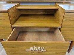 DRESSING TABLE 2 Shelves 1 Cupboard 1 Drawer Large Mirror Cabinet Mid Century