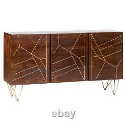 Dark gold extra large sideboard 3 drawers and 2 doors