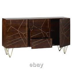 Dark gold extra large sideboard 3 drawers and 2 doors