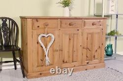 Delivery Options Large Secondhand Pine Sideboard Waxed Solid Thick Pine Waxed