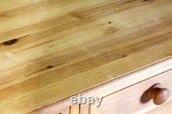 Delivery Options Large Secondhand Pine Sideboard Waxed Solid Thick Pine Waxed